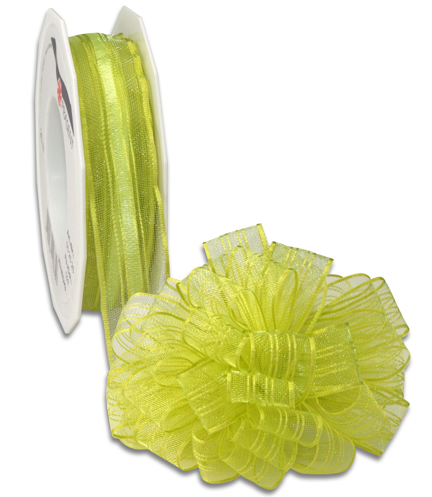Präsent - Venedig Pull Bow Ribbon Lime 25 mm width, 25 m length — image 1