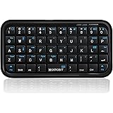 CEROBIT Wireless Bluetooth Mini Handheld Keyboard for iPad Mac Android TV Box PS4 PC Laptop Smartphone Tablet HTPC, Rechargeable Li-ion Battery - Black