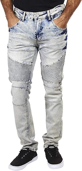 stretch moto jeans