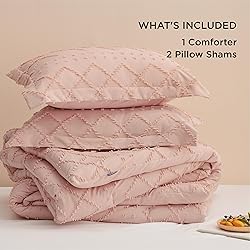 Bedsure Full Comforter Set - Coral Pink