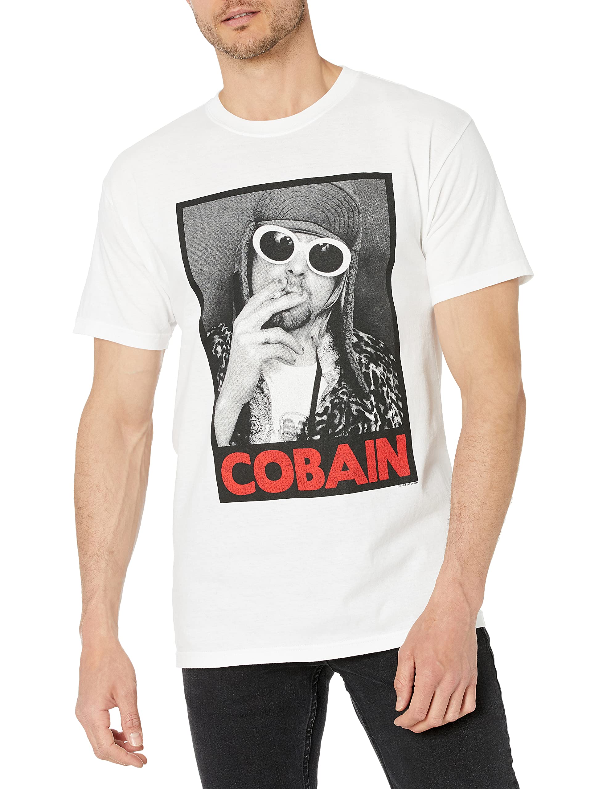 FEA Men's Kurt Cobain Smoking Photo