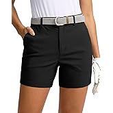 SANTINY Women's 5" Golf Shorts with Pockets Quick Dry Stretch Work Outdoor Hiking Shorts for Women Casual Summer