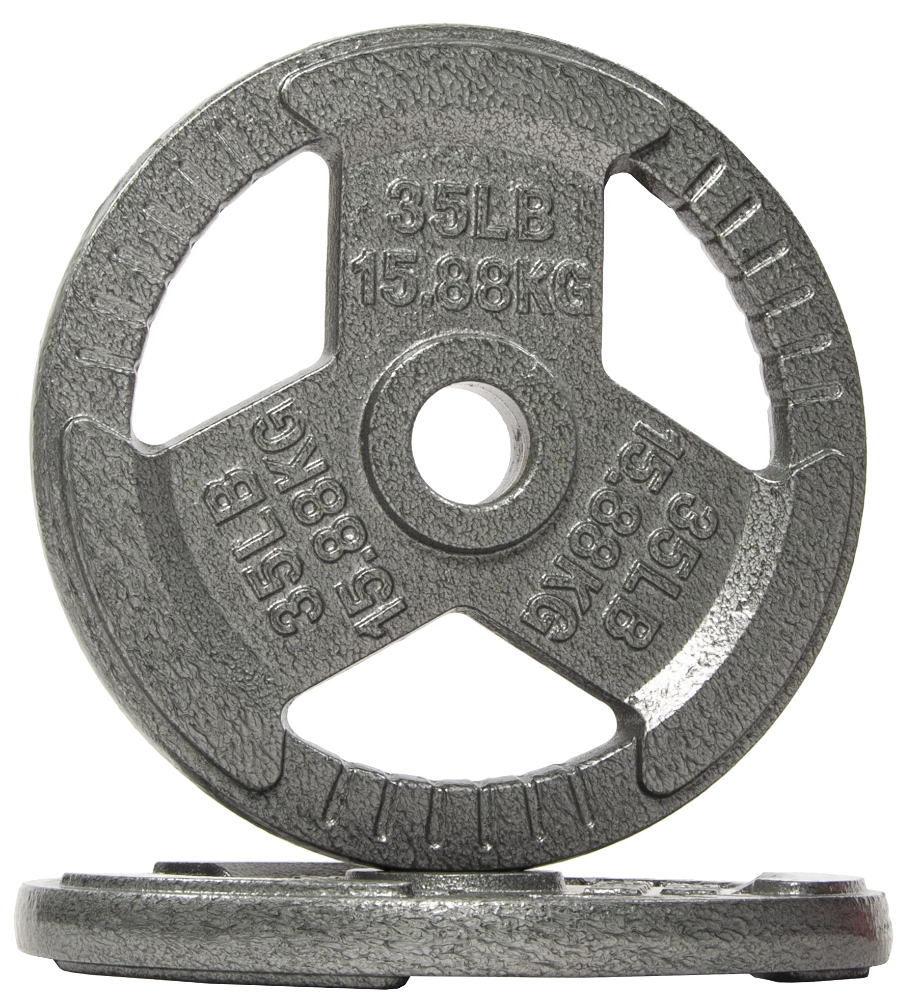 Photo 1 of Fitvids Cast Iron Plate Weight Plate for Strength Training and Weightlifting, 1-Inch Center, 35LB (Set of 2) picture updated
