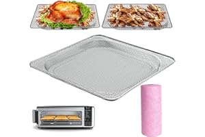 GWY Air Fryer Basket for Ninja Foodi SP101 Digital Air Fryer Countertop Oven, 13.5*13.3'' Stainless Steel Wire Rack Accessorie Tray for Ninja Foodi SP100, SP101B1, SP101C Convection Oven, Dishwasher Safe