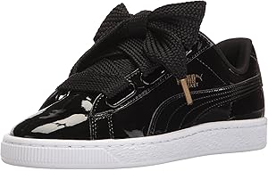 puma black basket trainers
