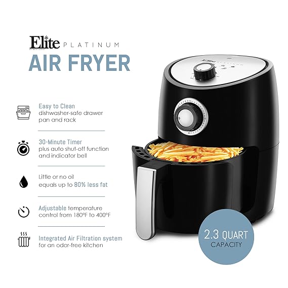 Amazon.com: Elite Platinum EAF-801 - Freidora de aire ...