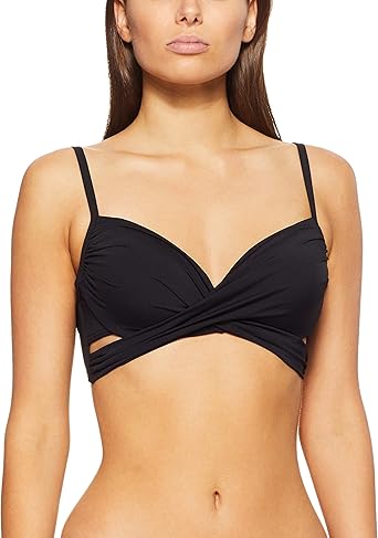 black wrap around bikini top