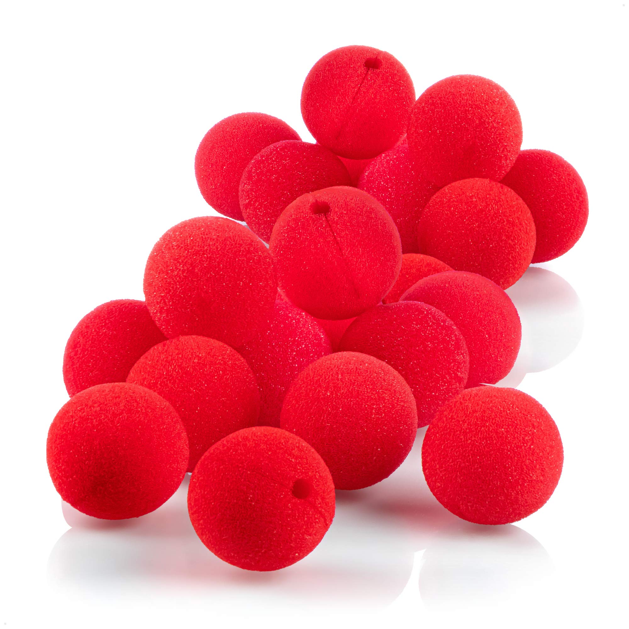 com-four® 24x clown nose made of foam - fancy dress accessories for carnival, fancy dress, children's birthday parties, promotions, campaigns - dummy nose - foam application Ø 5 cm (24 pieces)