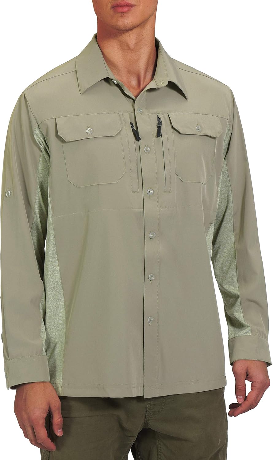 Little Donkey Andy Men's Stretch Quick Dry UPF50+ Long Sleeve Shirt for Hiking, Travel, Camping : Sports & Outdoors
