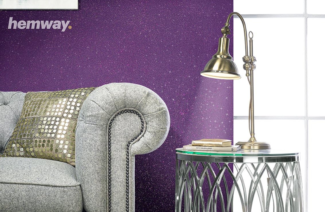 Hemway 1L Clear Glitter Paint Glaze (Bronze) for PrePainted Walls