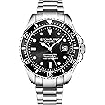 Stuhrling Original Men's Dive Watch, Swiss Movement, Stainless Steel, Blue Dial, Stainless Steel Bracelet, 100M Water Resistant