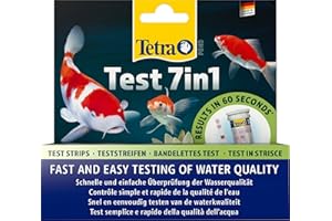 Tetra Pond Test 7-in-1 Water Test for The Pond, Quick and Easy Checking of Water Quality in The Garden Pond, 1 Can (25 Test Strips)