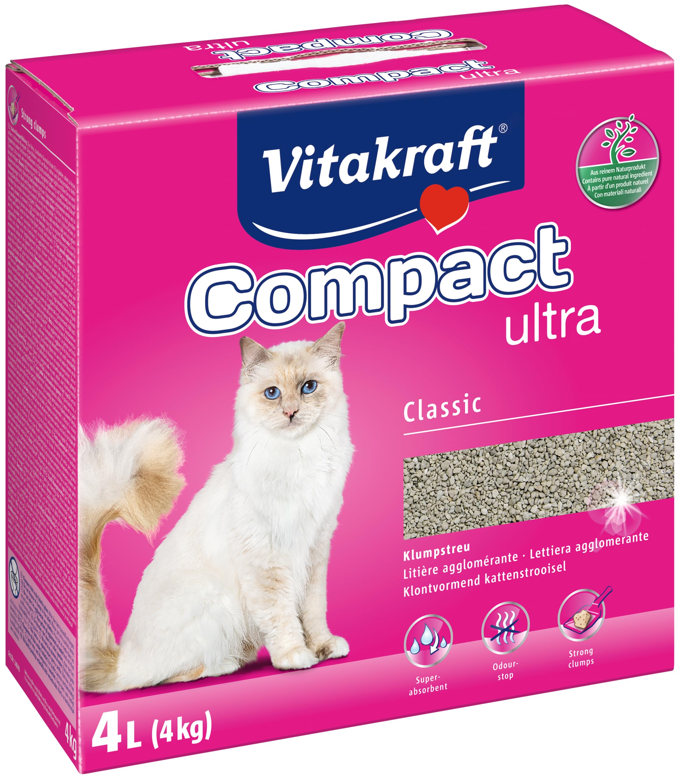 Vitakraft Sand Ultra Clumping Litter for Cats, 4 kg 4 KG