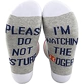 TSOTMO 2 Pairs Baseball Socks Please Do Not Disturb I’m Watching The D Socks Gift For Baseball Player