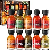 Master Hot Sauce Collection Sampler Set, Gourmet Flavors Include Habanero, Scotch Bonnet, Jalapeno, Sriracha, Louisiana Style, Cayenne, Red & Green Chili and More, Variety Pack Gifts, Gift Set of 10