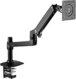AmazonBasics Premium Single Monitor Stand - Lift Engine Arm Mount, Aluminum