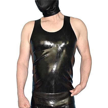 Herren Latexshirt mit Träger in verschiedenen Farben