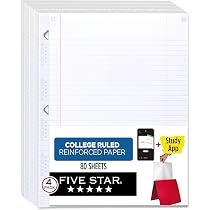 Papel De Recambio A8 Perforado 5 Agujeros - 120 Hojas, Cuadrícula/Rayado/Blanco, Para Carpetas Y Planificadores