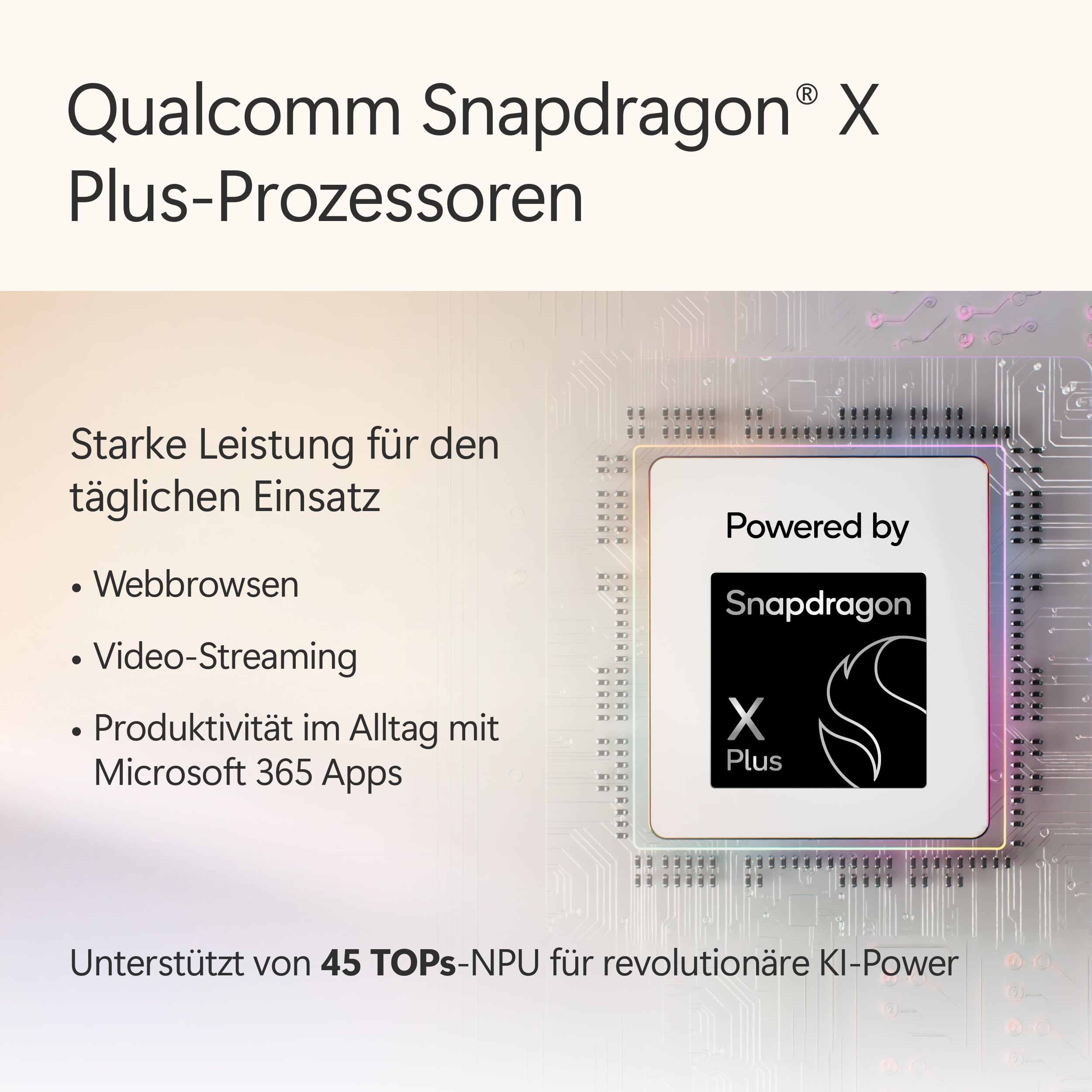 Microsoft Surface Pro | Copilot+ PC | 12” LCD Touchscreen | Snapdragon® X Plus | 16GB RAM | 256GB Speicher | Neuestes Modell | Platin