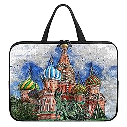 Uasibuni Colorful Castles Pattern Slim Laptop Bag
