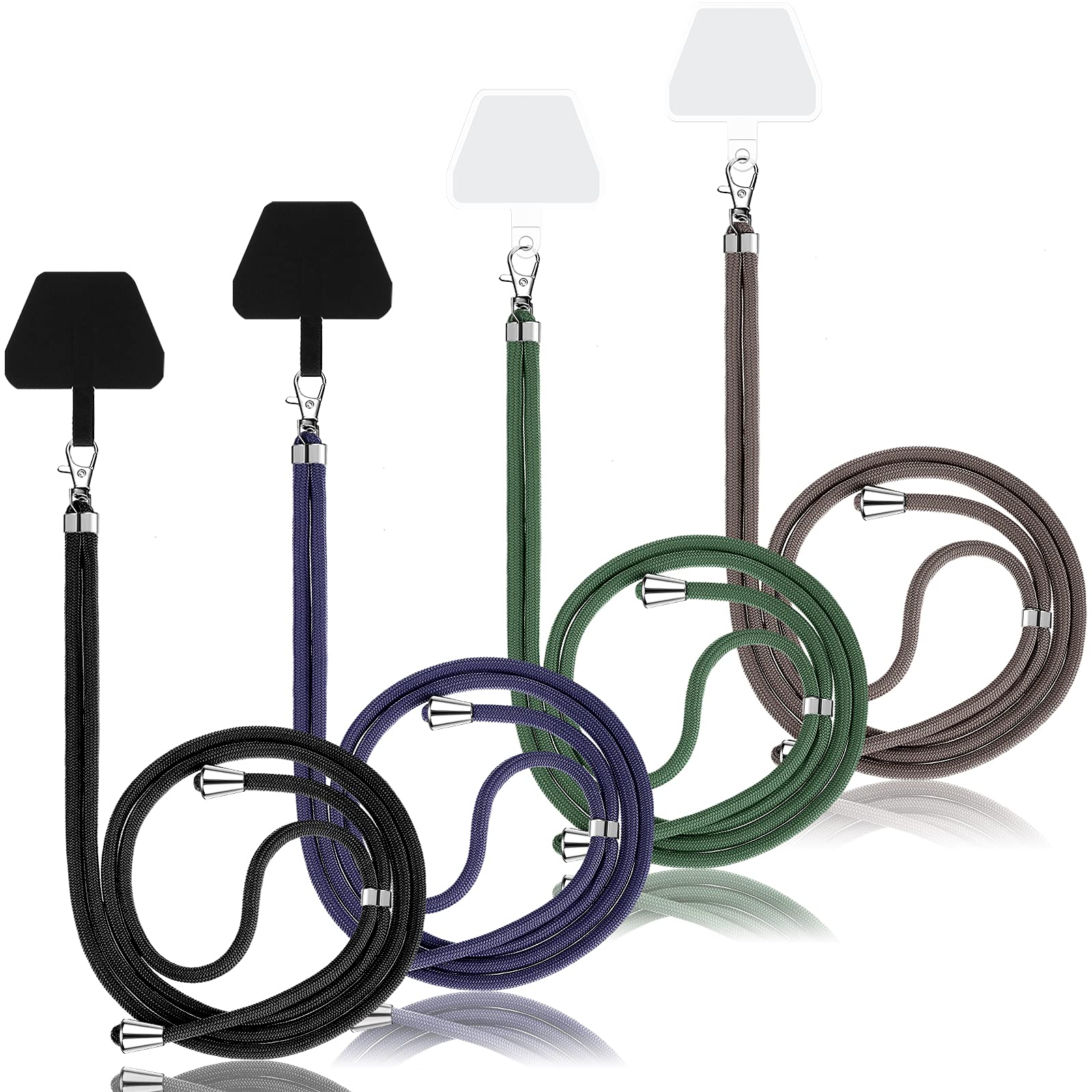 Photo 1 of **MISSING LANYARD PATCHES** Weewooday 4 Pcs Universal Cell Phone Lanyard Around The Neck Phone Strap Crossbody with Patch for Most Mobile (Deep Color Series)