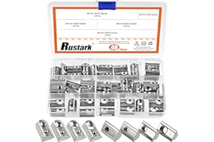 Rustark 48pcs 4 Sizes Carbon Steel Roll in T-Nuts Roll in T-Nut with Ball Spring Roll Ball Elastic Nuts T Slot Nuts T Spring Nuts for 4040 Series Aluminum Extrusion Profile Rail 3D Printer CNC Router