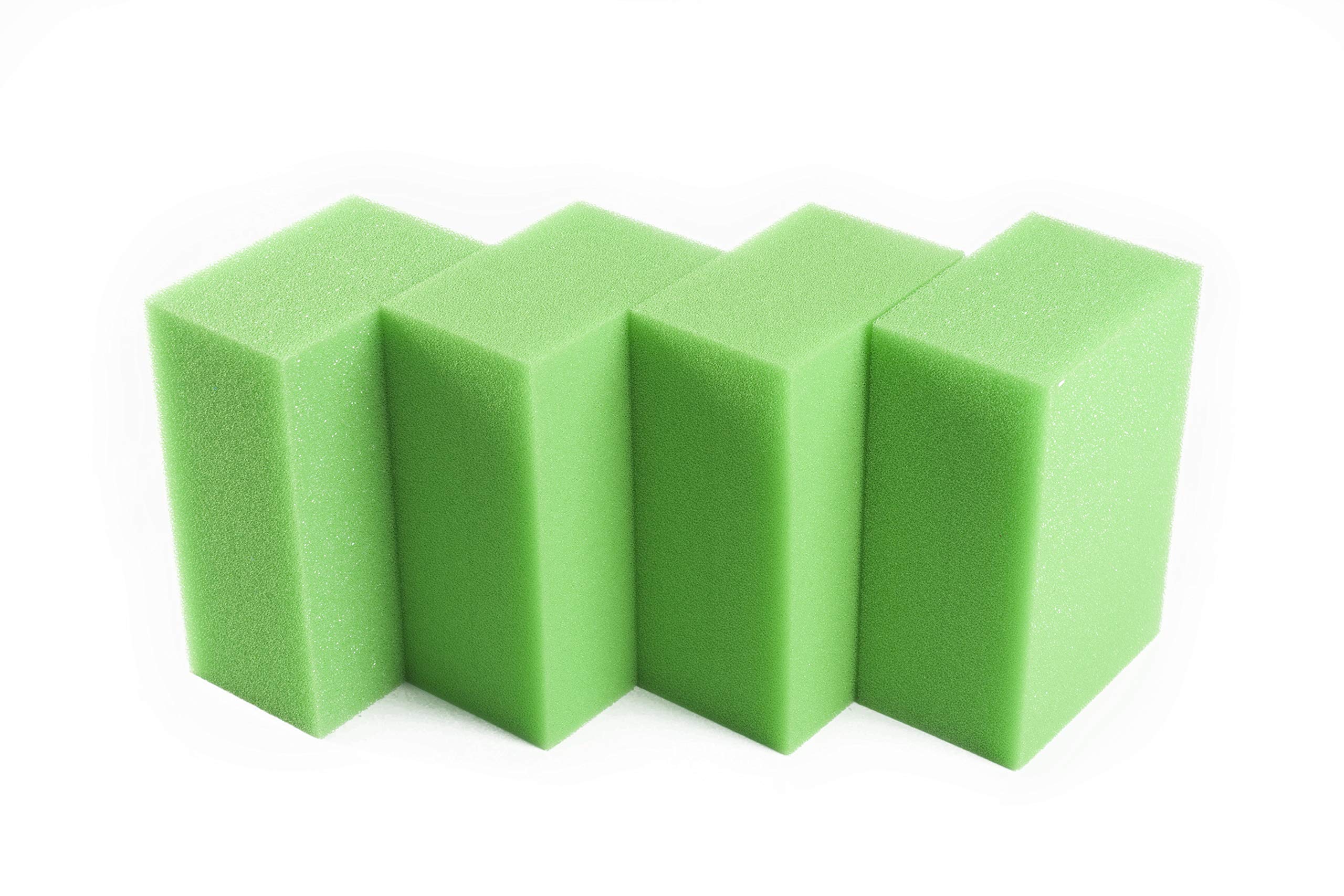 LTWHOME Replacment Green Fine Foam Filter Sponge Fit Oase Biotec Screenmatic 18/36 Filter (Pack of 4)