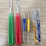 AIOUNIYA 4 PCS Seam Ripper Set Large & Small Stitch Removers Scissors Box view 7