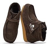 Project Cloud Kids Boots 100% Genuine Leather Chukka Non-Slip Fall Shoes Girls Boots for Kids with Memory Foam Insole & Gum Rubber Sole Boys & Girls Shoes (Kids Wallyboot)