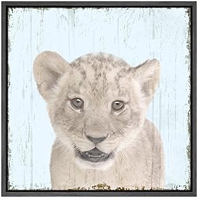 SIGNWIN Framed Canvas Wall Art Nursery Baby Tiger...