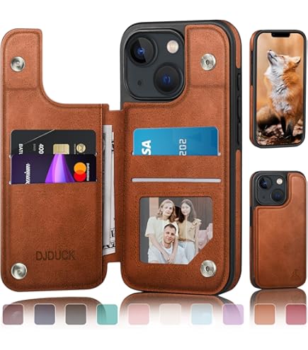 Amazon.com: DJDUCK Designed for iPhone 12/12 Pro Case Wallet with Card  Holder, [Magnetic Clasp Cover] [RFID Blocking Leather Protection]  Shockproof Women Men Cases 6.1 Inch for Apple 12 Light Brown : Cell