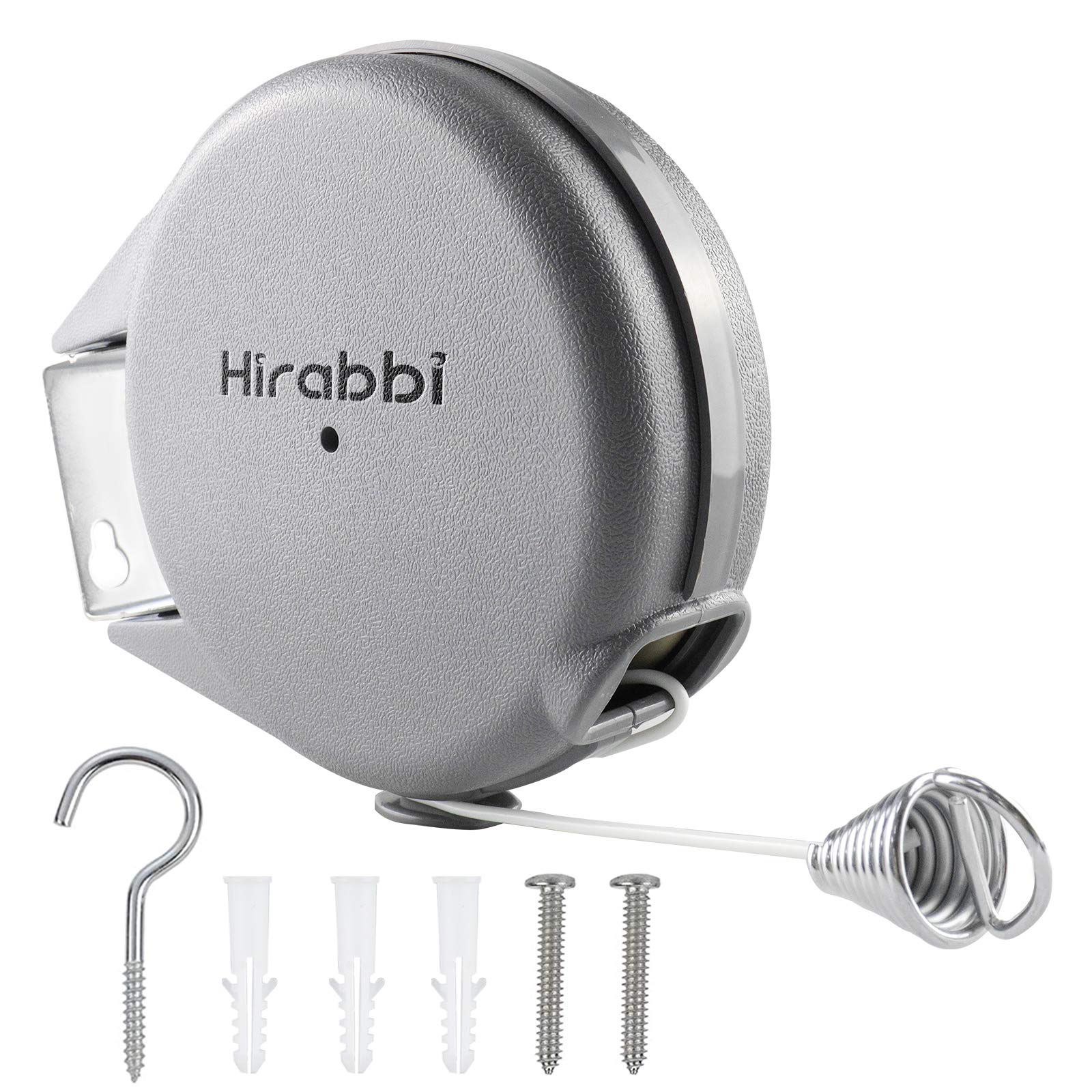 Retractable Washing Line Rope Wall Mounted, Extendable Clotheslines Laundry Dryer for Indoor Outdoor, Garden, Patio, Laundry or Utility Room (15M Grey)