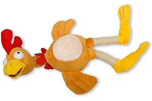 Playmaker Toys - Flying Screaming Flingshot Slingshot Novelty Chicken Plush Doll Toy, Launches up to 50 Feet