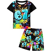 Kids 67 Meme Clothing Set 6 7 𝑷𝒂𝒋𝒂𝒎𝒂s, 4-14Y