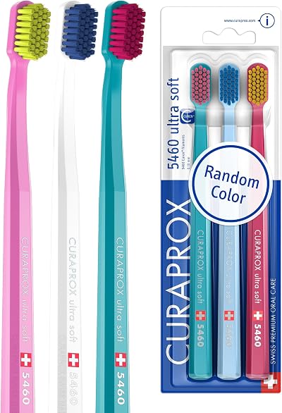 Curaprox CS 5460 Ultra-Soft Toothbrush 3-Pack Swiss Made Random Colour