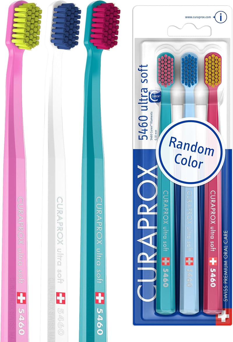Curaprox CS 5460 Ultra-Soft Toothbrush 3-Pack Swiss Made Random Colour
