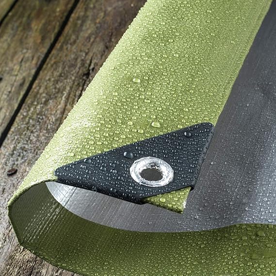 ProTec Garden Products Green Tarpaulin 200gsm Heavy Duty Waterproof