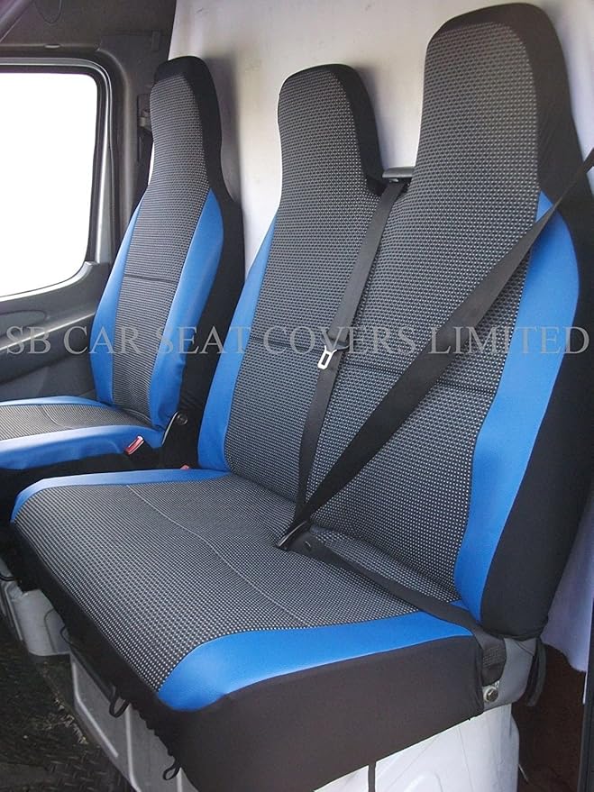 i TO FIT A RENAULT MASTER 2015 VAN, SEAT COVERS, 89D / BLUE