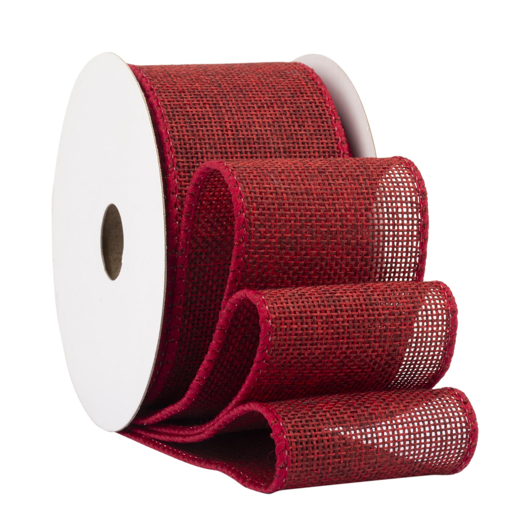 Fondersy 9-Meter Sherry Burlap Ribbon Wired Burlap Ribbon - 50mm Width for Gift Wrapping, Floral Arrangements, Wreath Making, and Christmas Decor