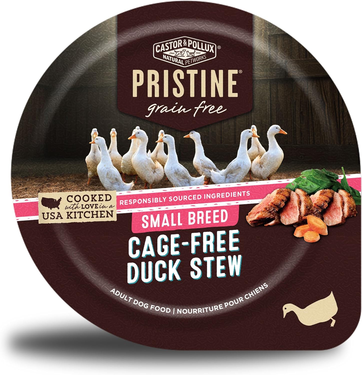 Castor & Pollux Pristine Grain Free Small Breed Free Wet Dog Food (12) 3.5 oz Tubs