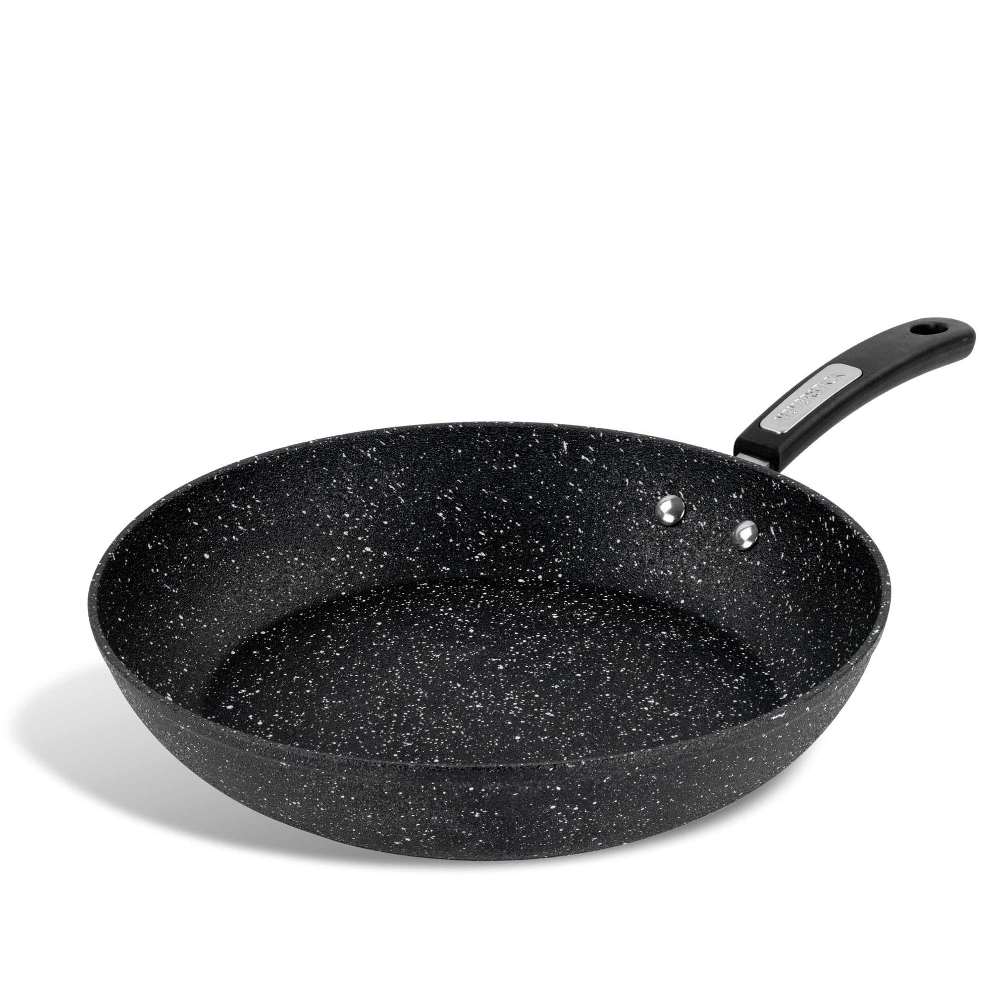 Scoville NEVERSTICK 30cm Frying Pan, Large Non Stick Frying Pan, 12" Diameter, Suitable for All Hobs Including Induction, Rapid Heat Distribution, Perfect for Frying Eggs, PFOA Free, Aluminium, Black