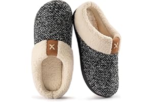 ULTRAIDEAS Women's Indoor Bedroom Slipper with Memory Foam, Gift for Women, Wool-Like House Shoe with Anti-Skid Rubber Sole for Ladies