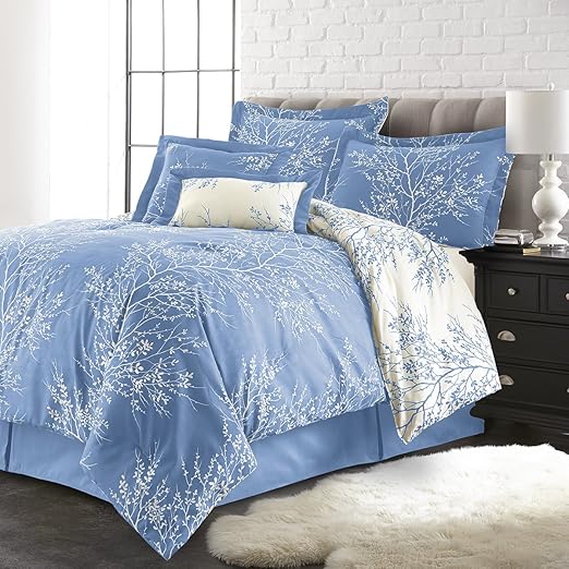 Amazon Com Spirit Linen Home Plush Reversible Foliage Comforter