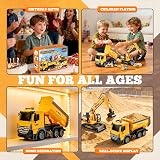 EUTOYZ Construction Toy Set Digger Truck with Stones for 2-6 Years Boys Girls view 7