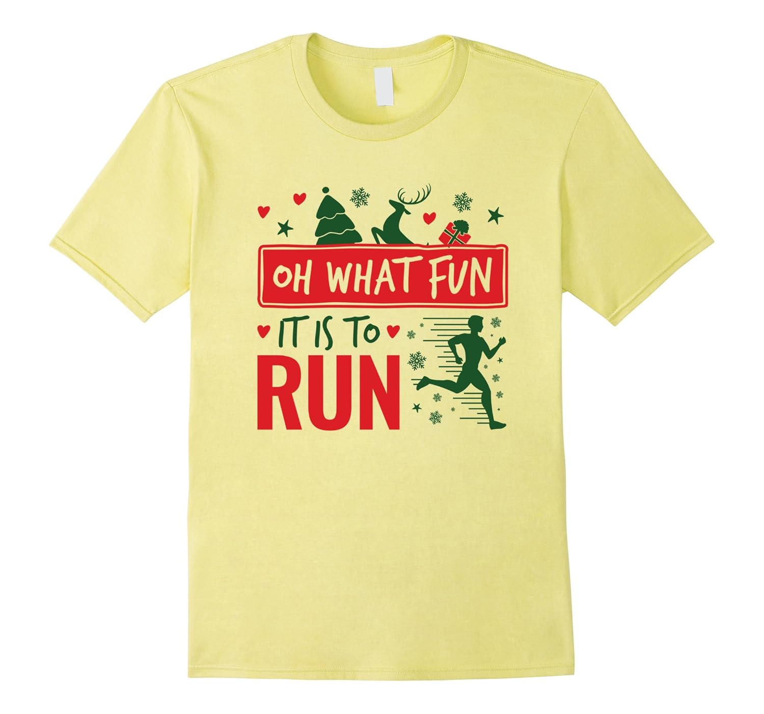 Runner Christmas Gifts T-Shirt Oh What Fun It Is To Run-ANZ