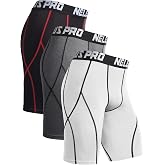 NELEUS Men's Compression Shorts Pack of 3