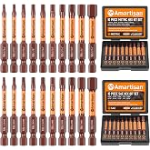 Amartisan 20-Piece Allen Wrench Drill Bit Set | Hex Head Allen Wrench Drill Bit Set, Metric and SAE S2 Steel Hex Bits Set, Magnetic Tips, 2.3" Long With Storage box.