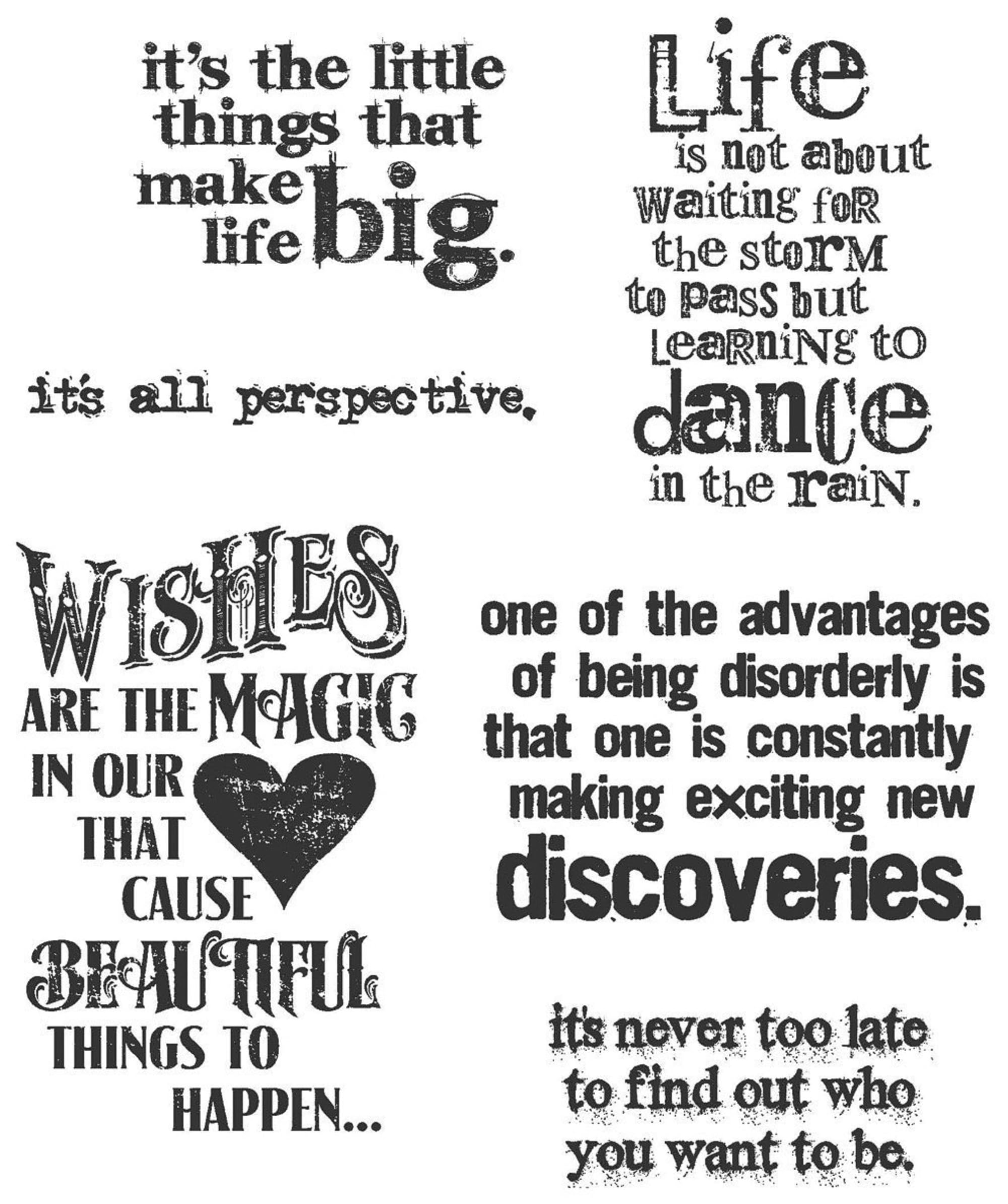 Tim Holtz 7 x 8.5-inch Cling Rubber Stamp Set Good Thoughts