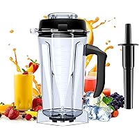 For 64oz Vitamix Blender Pitcher with Tamper, for vitamix replacement container jar cup, replace 5200 5000 6300 7500 Pro200/5