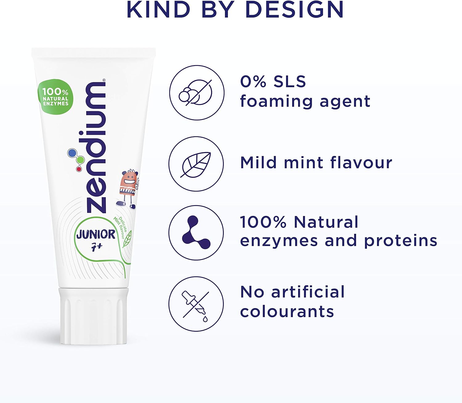 Zendium Natural Enzymes Delicate Mint Flavour Juniors Toothpaste for 7+ years, 50 ml, 50 ml (Pack of 1) - Image 4